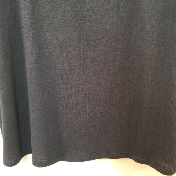 Zenana Outfitters Top Womens Medium Black Soft Knit Short Sleeve Everyday Casual - Picture 5 of 12